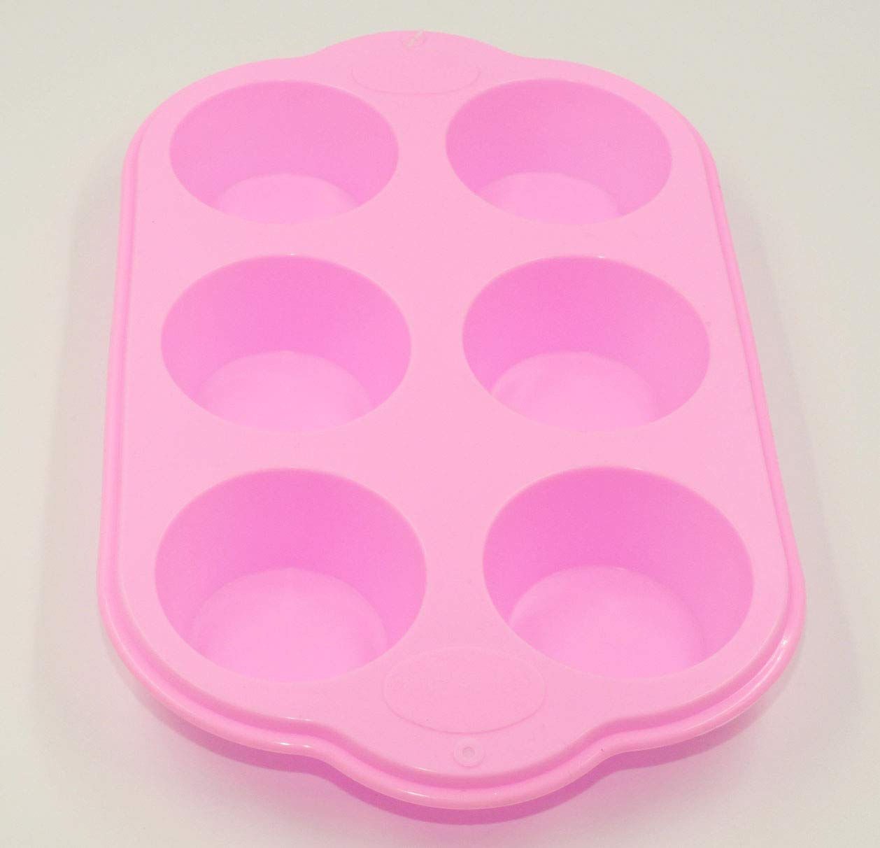 Selecto Bake 6 Cup Silicone Bun, Muffin Tray Non Stick Tin Baking Pudding Mold, 6 Cup Muffin Pan Non Stick Cupcake Baking Mould Silicone (Pink)
