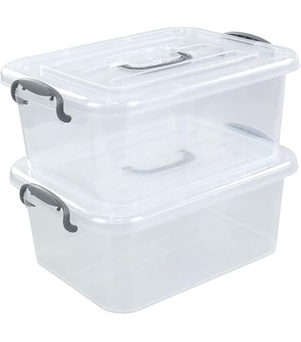 Tontarelli Rhino Heavy Duty Clear 60L XL Stackable Storage Box With Lid - View #10