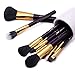 Jessup 15 Pcs Pro Makeup Brushes Makeup Brush Set Beauty Cosmetics Powder Foundation Eyeshadow Eyeliner Blending Lip Make Up Brush Tools Purple/Gold T095
