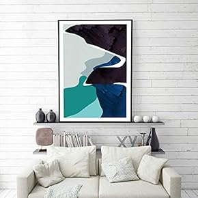 Framed Canvas Home Artwork Decoration Golden Abstract Style Canvas Wall Art for Living Room, Bedroom - 16x24 inches