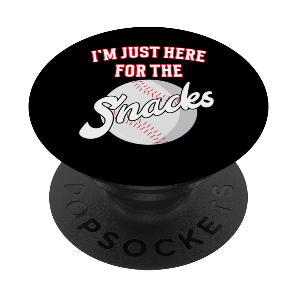 Fantasy Baseball League Im Just Here For The Snacks Baseball PopSockets Swappable PopGrip