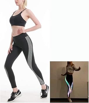 Ayujia Leggings Reflectantes Que Brillan En La Oscuridad Mallas ...