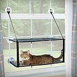 K&H Pet Products EZ Mount Window Kitty Sill, Cat Window Perch, Double Stack Gray 12 X 23 Inches