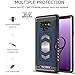 Note 9 Case I Card Holder Cell Phone Case for Samsung Galaxy Note 9 with Metal Back for Magnetic Car Mount I Samsung Galaxy Note 9 Wallet Case I Leather Slim Case Cover with Card Holder Slots | Metal