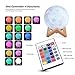 IDEAcone 16 Colors Moon Lamp, LED Moon Light, Rechargable 3D Printing Lamp, 16 Colors Nursery Décor Night Light Luna Light With Stand & Remote Control & Pendant Tool in 5.9” for Kids, Birthday, Holida