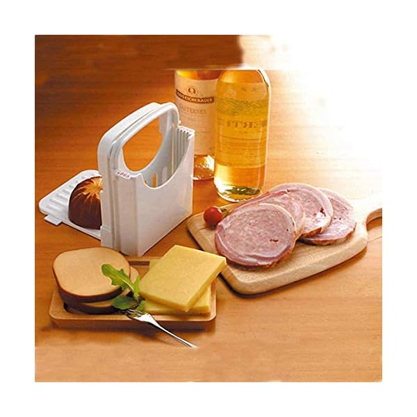 Bread Slicer, Foldable Bread Toast Slicer Bagel Loaf Bread Maker for Homemade Sandwich Bread Bagel, Quick and Safe for…