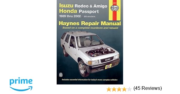 Isuzu Rodeo Repair Manual Download