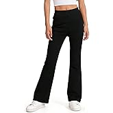 Seechoslo New 6-14Y Girls Flare Pants Stretchy Pull-On Casual Trousers with Pockets Everyday School Pants