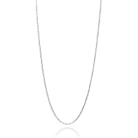 Collana A Catena Tipo Box In Argento Sterling 925 LeCalla - Made In Italy, Spessore 0.08-2mm, Lunghezze 16-24 Pollici
