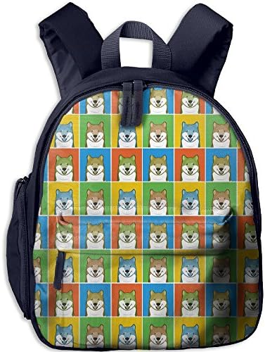 Shiba Inu Cartoon Toddler Kids Backpack Preschool Backpack Navy Mini Backpack