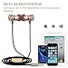 amasing Wired Headphone Metal Earbuds Noise Cancelling Stereo Heave Bass Earphones with Micphone Mic with Volume Control，in Ear Headphones Magnetic Design for iPhone 5 6 Gold Samsung M10 Black 2