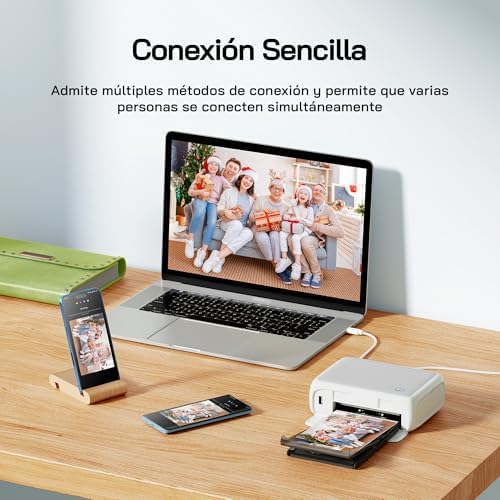 Impressora instantânea de fotografias de 54 folhas (4 x 6 polegadas), compatível com ligação WiFi, aplicações criativas de edição de fotos, para smartphones iOS/Android