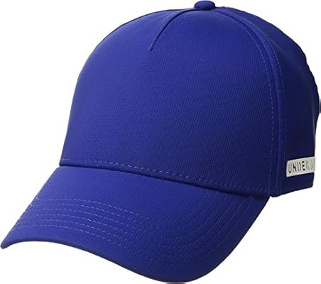 blue and white under armour hat