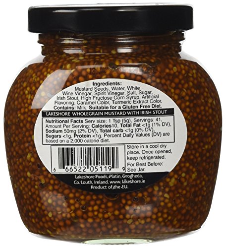 Lakeshore Wholegrain Mustard with Irish Stout, 7.23 Ounce