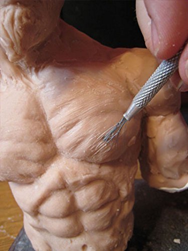 COMIART 2pcs Feather Wire Texture Tool for Clay Sculpting Texturing Modeling Tools