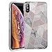 iPhone Xs Max Case,LUMARKE Cute Geometric Grey Marble for Men Women Girls,Slim-Fit Matte TPU Clear Bumper Soft Rubber Silicone Best Protective Thin Cover Fashion Phone Case for iPhone Xs Max [6.5