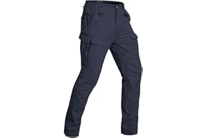 NAVEKULL Men's Flex Tactical Pants Cotton Stretch Work Cargo Pants Lightweight EDC Outdoor Hiking Trousers