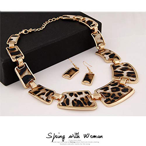 image for Letdown_Necklace Fashion Gold Tone Style Leopard Grain Necklace Collar