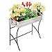Achla Designs WT-03 Trestle, Small Metal windowsill Plant Stand Indoor Outdoor with Removable Tray, Black and Galvanized Steelthumb 1