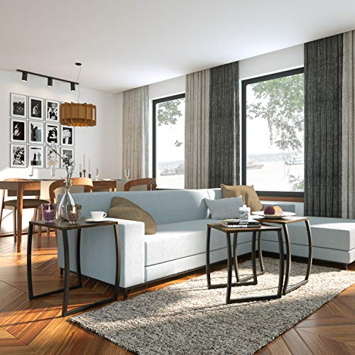 SRIWATANA Nesting Tables, Vintage Side End Tables Living Room, Coffee