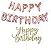 Happy Birthday Balloons Banner,Rose Gold,Party Decorations with Happy Birthday Cake Topper