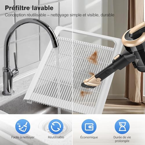 Purificateur d’air,Double filtre HEPA CADR 400m³/h,jusqu’à 120m²,Blanc