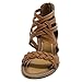 Ollio Women's Shoe Gladiator Strappy Zip Closure Multi Color Sandal