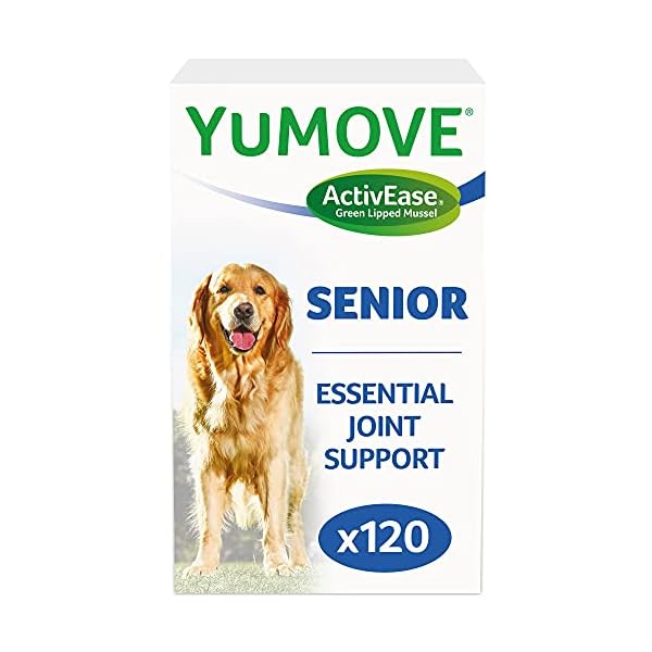 Lintbells-YuMOVE-Senior-Dog-Higher-Strength-Hip-and-Joint-Supplement-Formulation-Designed-for-Older-Dogs-Aged-8-120-Tablets YuMOVE Senior Dog | High Strength Joint Supplement for Older, Stiff Dogs with Glucosamine, Chondroitin, Green Lipped…