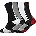 4 Pack Men Dri-fit Cushion Basketball Athletic Long Sports Outdoor Socks Compression Crew Sock Size 6.5-11.5