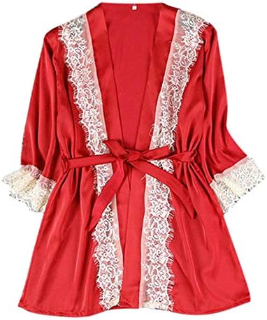 Linqi1164 Womens Satin Silk Sleepwear Lingerie Dress Underwear Sleepwear Nightwear Pajamas Nightie for Ladies Teen Girls
