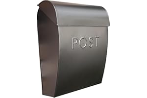 NACH Large Wall Mount Mailbox, 15.07 x 12.44 x 5.39 inches, Black Mailboxes for Outside Wall Mount, Waterproof Mailbox - The 