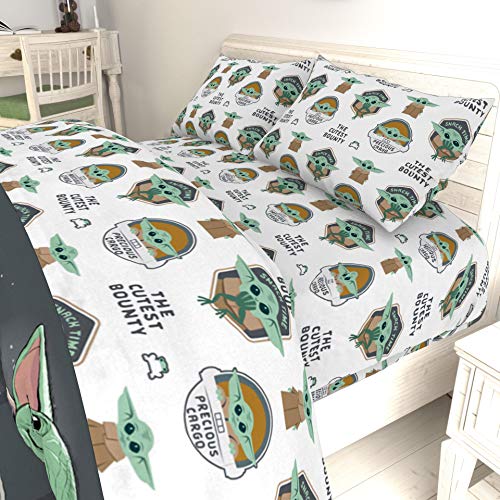 Jay Franco Star Wars The Mandalorian The Child Queen Sheet Set 4