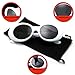 Small Kine Trendz - Clout Goggles White | Bold Retro Oval Mod Sunglasses | Thick Frame Round Lens Kurt Cobain Glasses | Instant Clout - Best Quality (White)