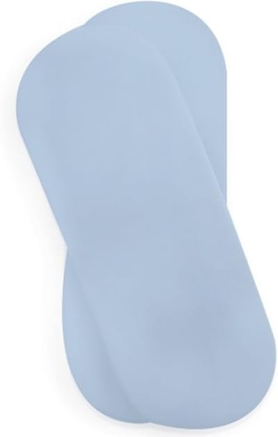 Clair de Lune 2 Pack Fitted Moses Basket Sheets Blue 74 x 30 cm