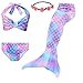 2019 New Girls Mermaid Tails for Princess Bikini Bathing Suit Set Children's Day for 3-12Y