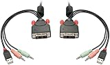 LINDY Compact 2 Port KVM Switch DVI USB 2.0 Audio Black view 2