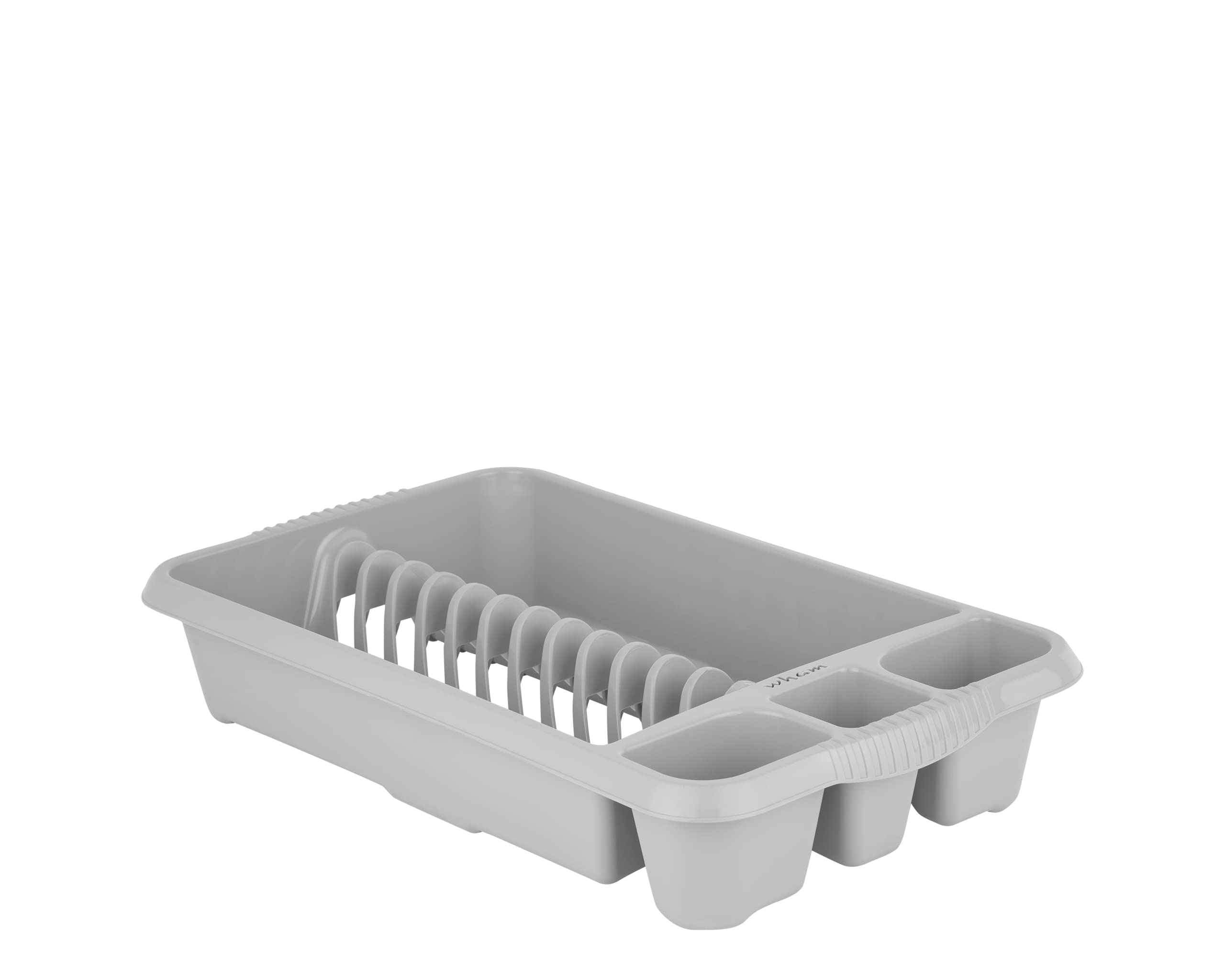 Wham Silver High Grade Large Plastic Dish Drainer Plate and Cutlery Rack