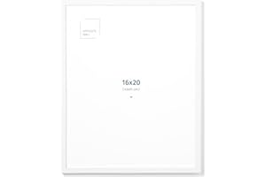 Opposite Wall - 16x20 in - White Solid Oak Wood Picture Frame - Lightweight, Versatile & Shatterproof - Wall Hanging Poster or Photo Frame - Wall Decor for Office, Gallery & Home