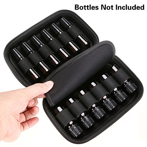 Hipiwe Hard Shell Essential Oil Carrying Case Holds 12 Bottles (Can