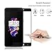 [2 Pack] Oneplus 5 Screen Protector, Rockxdays Tempered Glass Screen Protector [Easy Installation] [Bubble Free] Full Coverage Ultra Clear Film Edge to Edge Protection Shield [black] for Oneplus 5