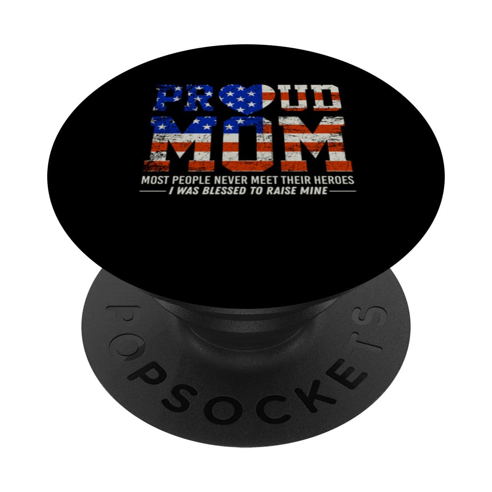 Proud Mom Blessed To Raise Mine Army Mom PopSockets Swappable PopGrip