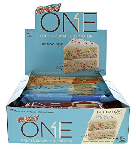 Oh Yeah! ONE Protein Bar Variety Pack, 12 count, Gluten-Free Protein Bars with High Protein (20g) and Low Sugar (1g), Guilt Free Snacking for Healthy Diets