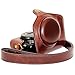 First2savvv XJPT-G7X-10 dark brown full body Precise Fit PU leather digital camera case bag cover with should strap for Canon PowerShot G7X