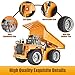 Yuboa Remote Control Truck RC Dump Trucks Toy,Remote Control Dump Truck Diecast 1:18 6CH Alloy Construction Vehicle RC Truck Xmas Gift for Kid Boys Yellow