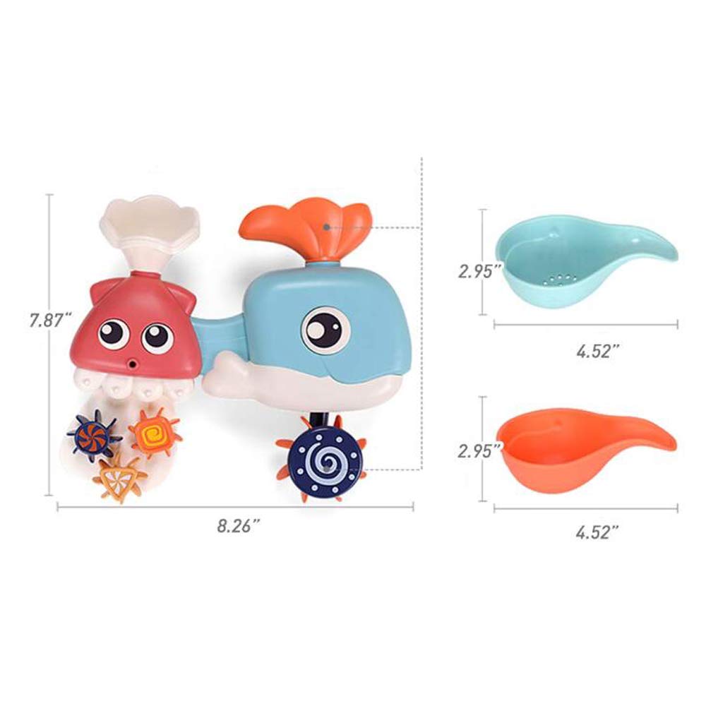 whale waterfall bath toy