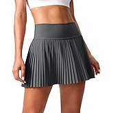 SANTINY Pleated Tennis Skirt for Women with Pockets Shorts Women's High Waisted Lightweight Athletic Golf Skorts Skirts