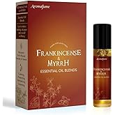 Frankincense&Myrrha Resin Essential Oil Roll-On Blend by Aromafume | 1 x 10ml / 3 x 0.33 Fl Oz | Made with Commiphora Myrrha & Boswelia Carterii | for Meditation, Spiritual Awakening & Prayer