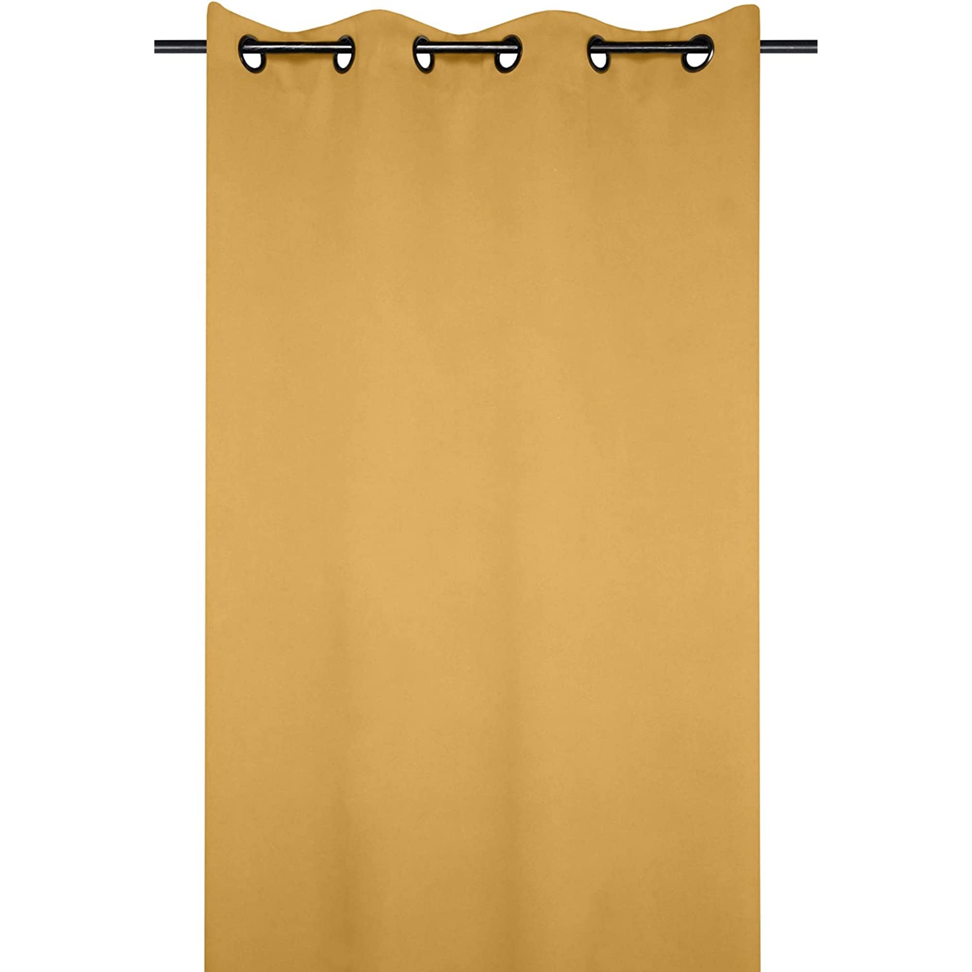 LOVELY CASA Night Blackout Curtain 135 x 180 cm, Polyester, Mustard