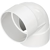 NDS 6P02 PVC 90-Degree Elbow, 6-Inch, for Hub X Hub Solvent-Weld Connections, for Use with 6-Inch Sewer and Drain Pipe, White