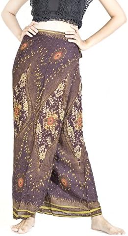 Cotton Rose Mandala Sarong Wrap Skirt Bohemian Skirt Beach Dresses Cover UPS Sundresses Women (SrPdW Wood)